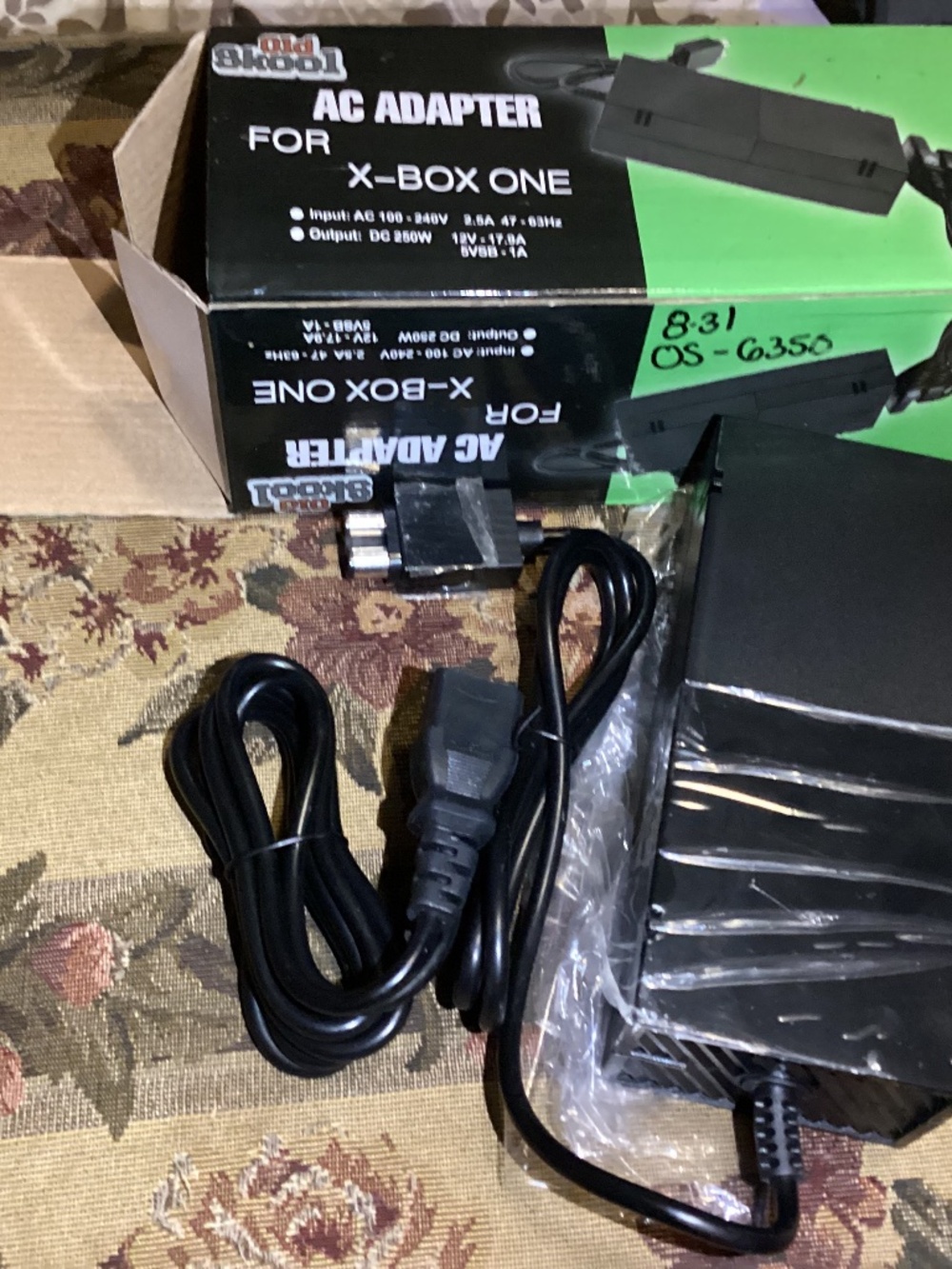 Old Skool AC Adapter Charger Power Supply for Microsoft Xbox One with Box